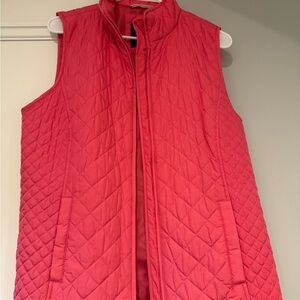 Talbots Vibrant Pink Quilted Vest